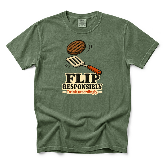 Flip Responsibly & Drink Accordingly | Premium Tee