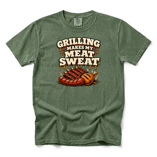Grilling Makes My Meat Sweat | Premium Tee
